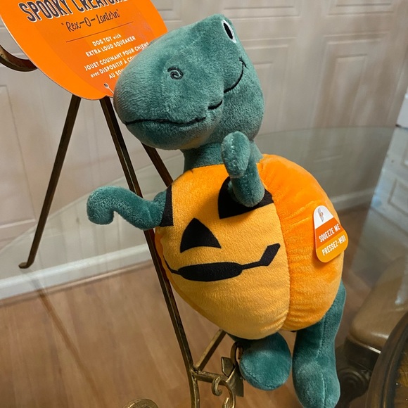 Fringe dog toy Spooky Creatures Rex/0-Lantern. 11” With Squeaker, - Picture 11 of 13